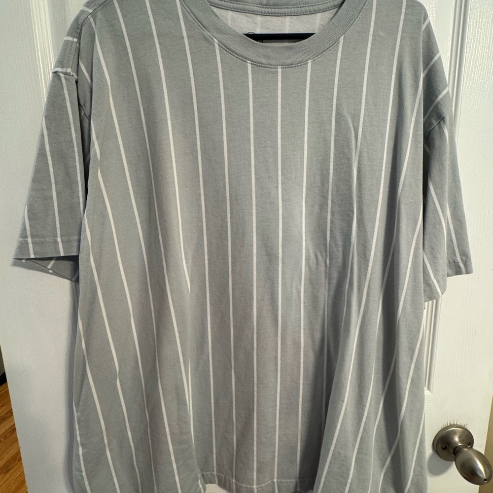 Original Use Light Gray Striped Tee